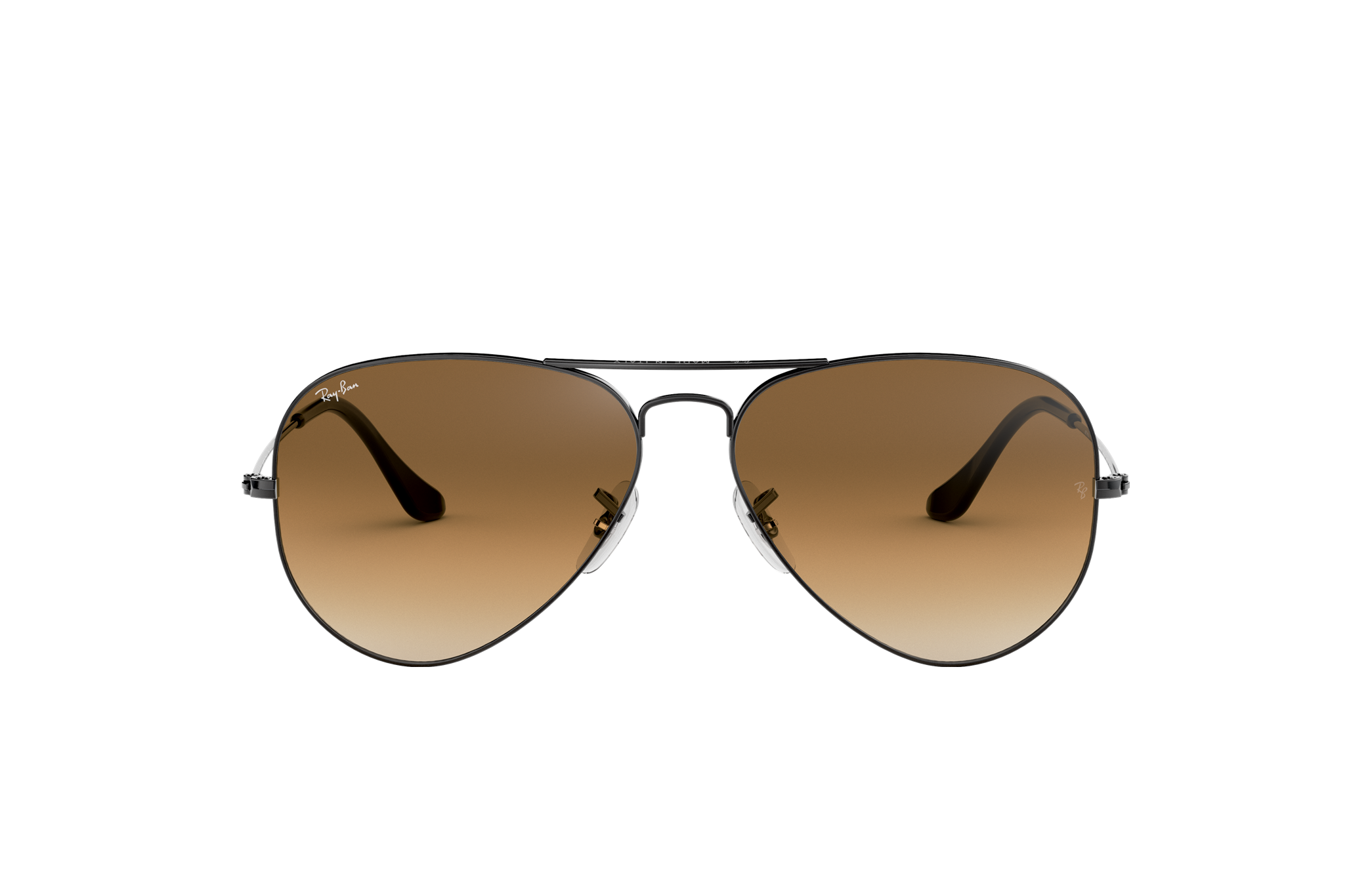 ray ban aviator large brown gradient