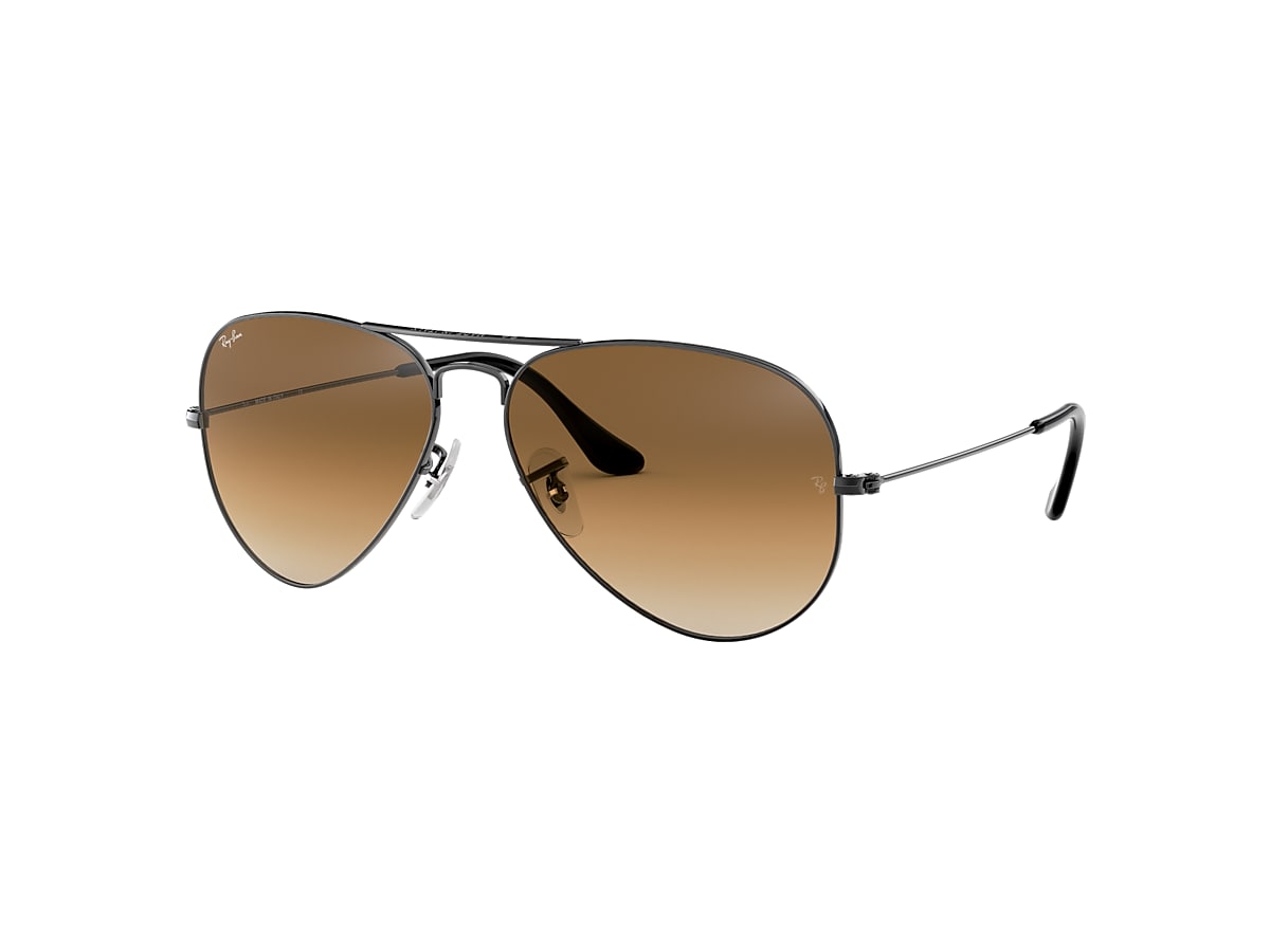 Belangrijk nieuws Brouwerij controleren Aviator Gradient Sunglasses in Gunmetal and Light Brown | Ray-Ban®