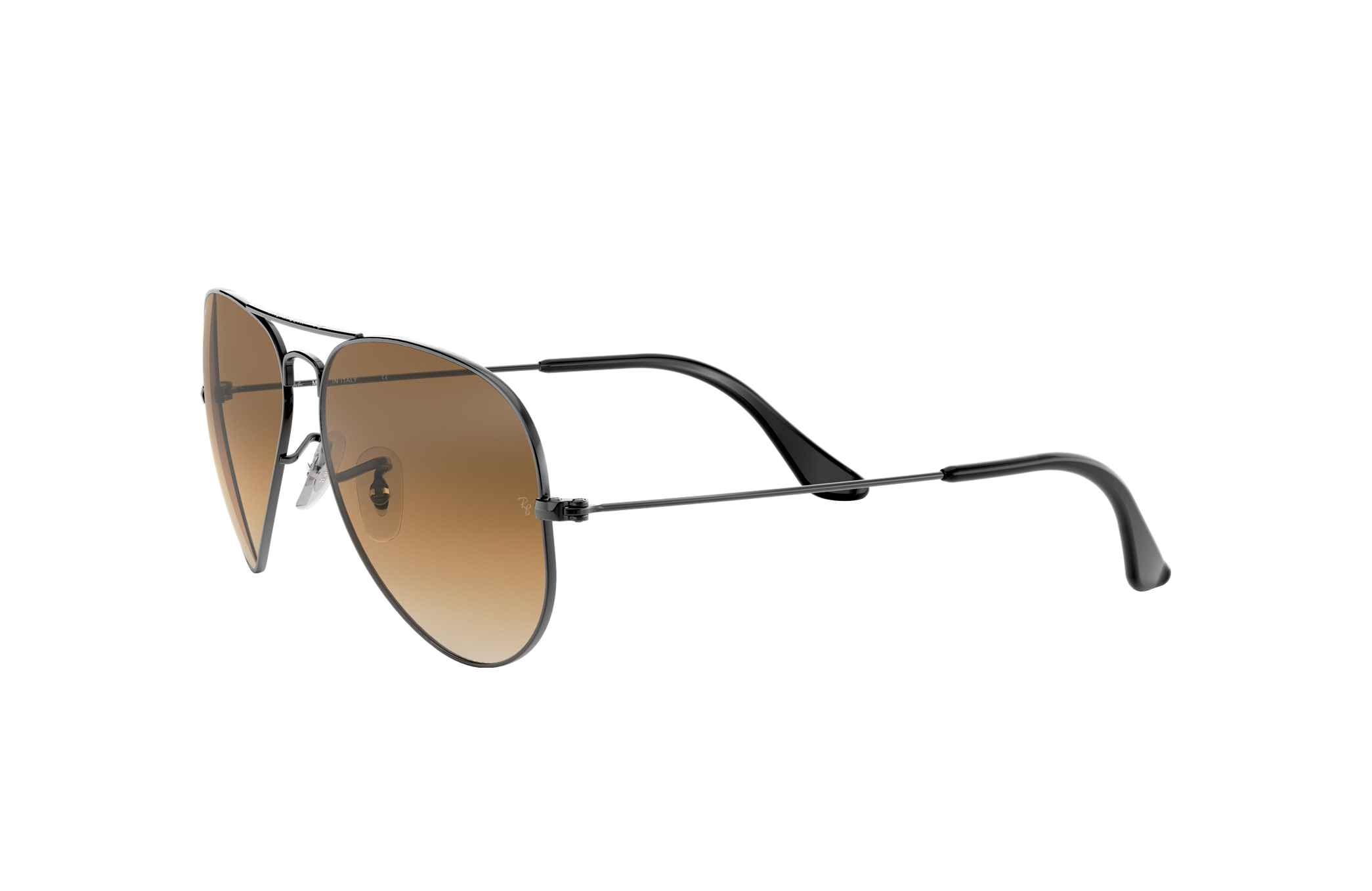 ray ban aviator large brown gradient