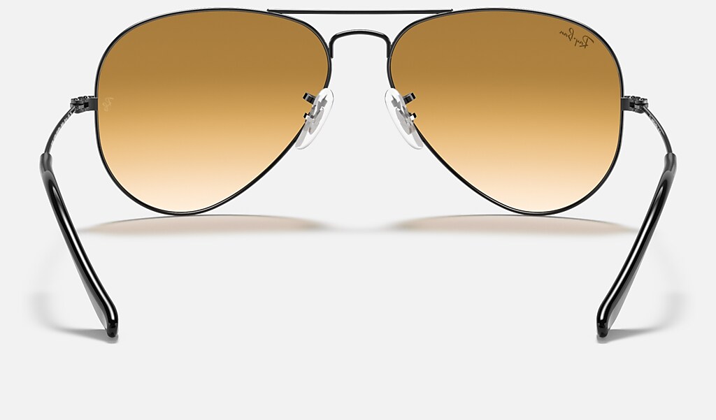 Aviator Gradient Sunglasses in Gunmetal and Light Brown | Ray-Ban®