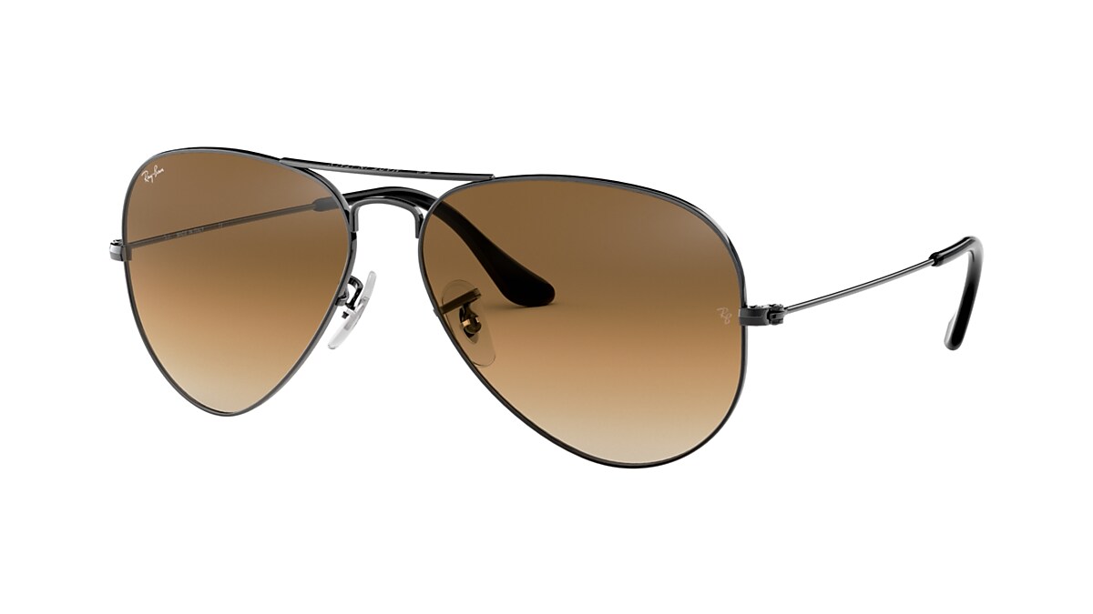 AVIATOR GRADIENT Sunglasses in Gunmetal and Brown - RB3025 | Ray 