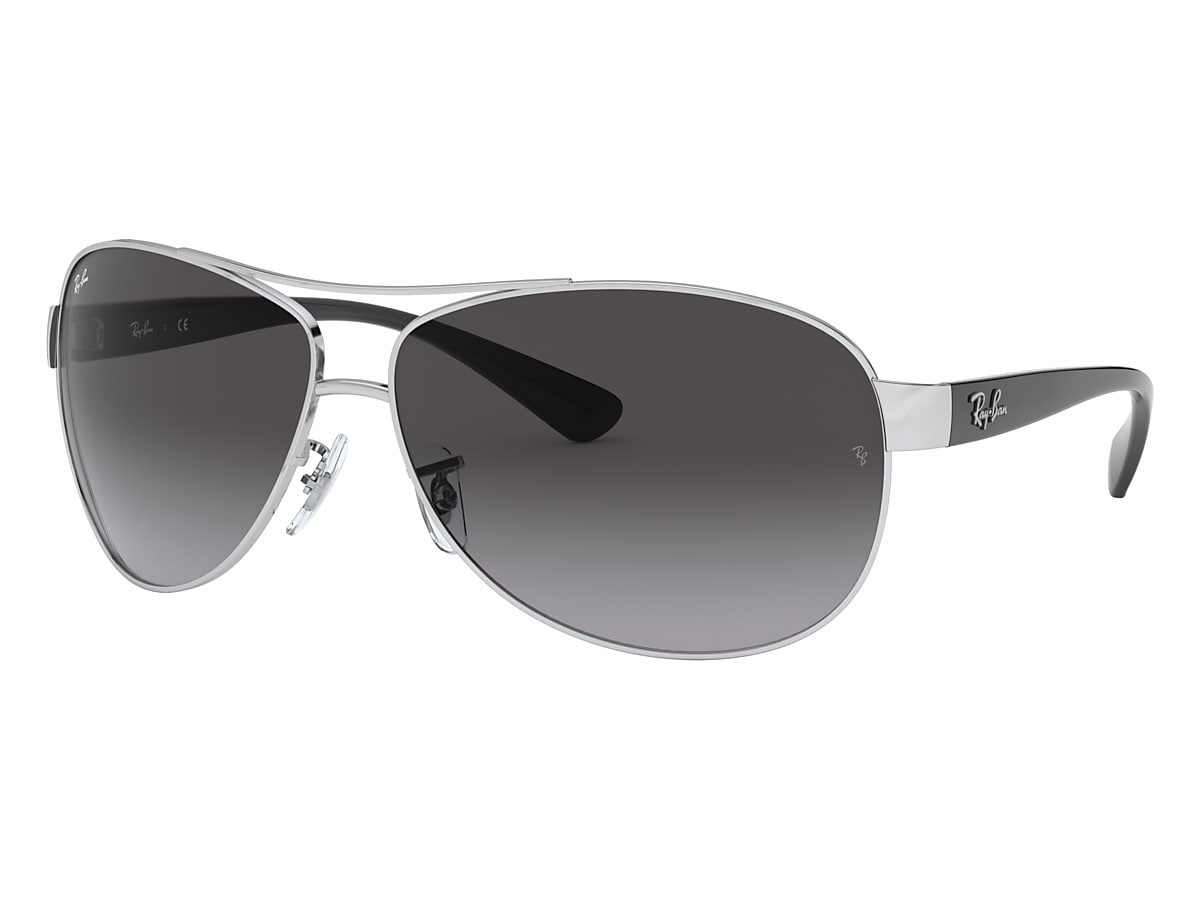 RB3386 Sunglasses in Silver and Light Grey Gradient Dark RB3386 Sunglasses in Silver and Light Grey Gradient Dark