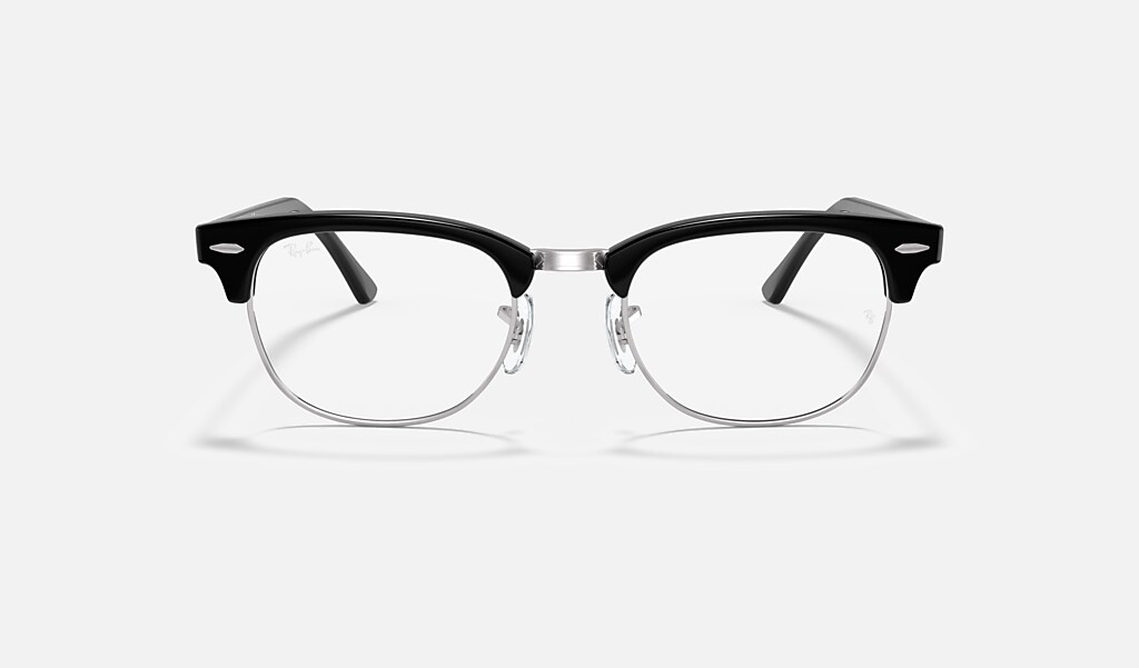 Clubmaster Optics Eyeglasses with Black On Silver Frame | Ray-Ban®