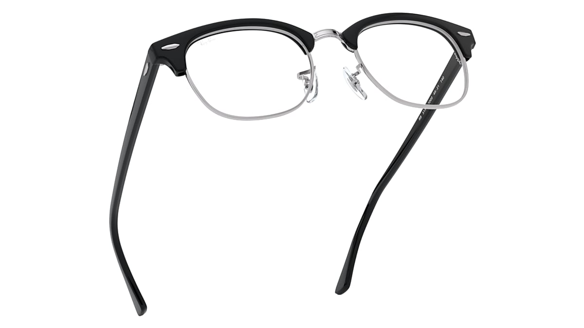 CLUBMASTER OPTICS Eyeglasses with Black On Silver Frame 