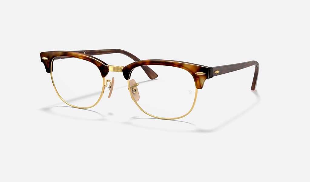 Clubmaster Optics Eyeglasses With Red Havana Frame Ray Ban
