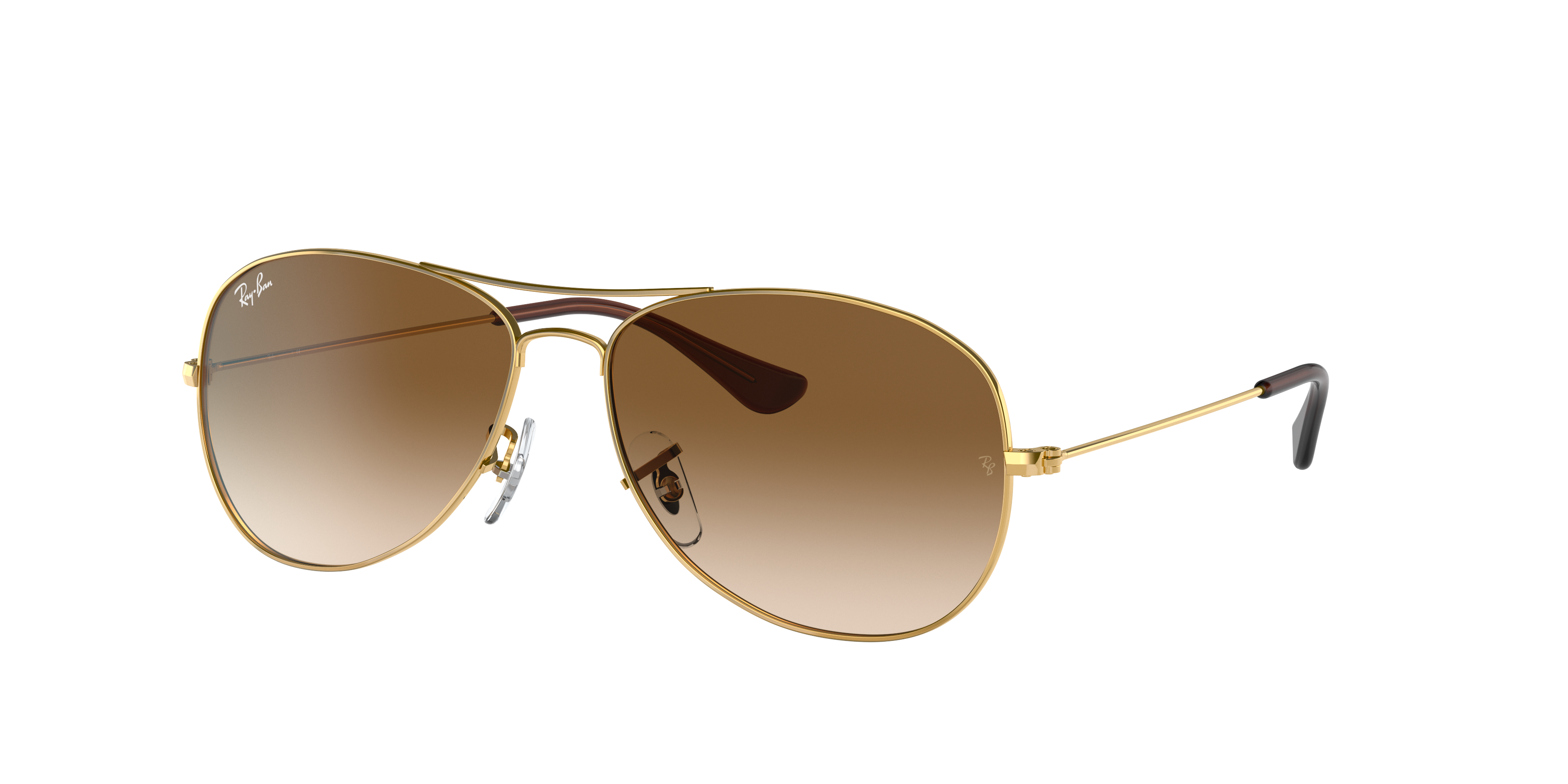 Cockpit Sunglasses in Gold and Light Brown | Ray-Ban®