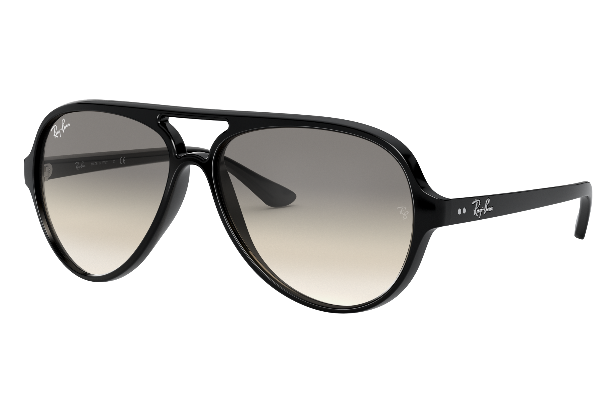 Cats 5000 Classic Sunglasses in Black and Light Grey | Ray-Ban®