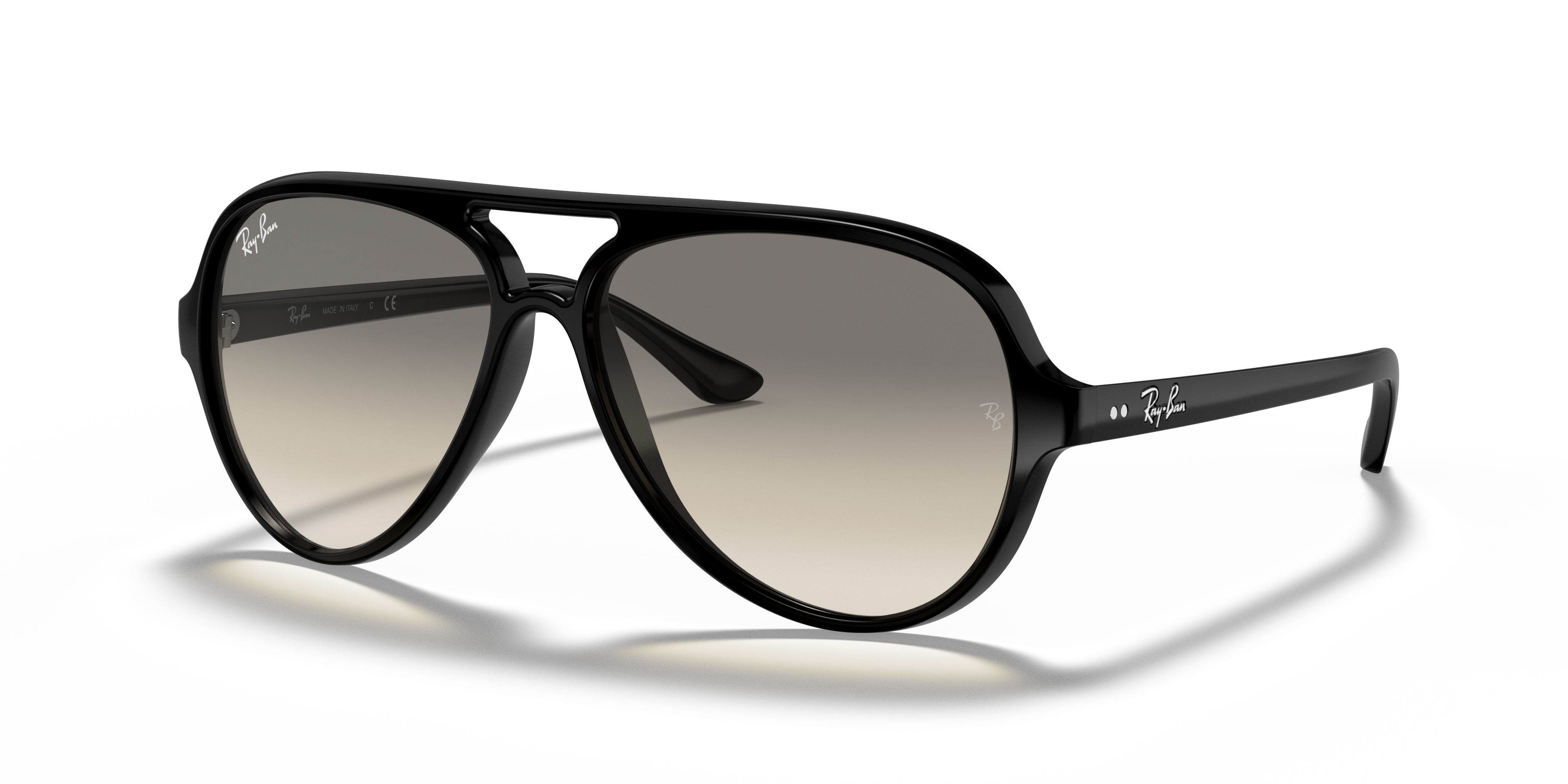 black framed ray ban sunglasses