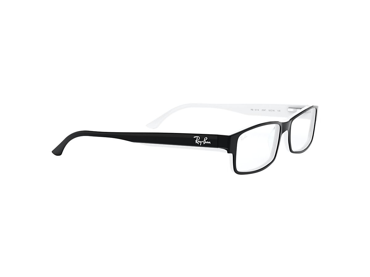 Huh saai Raap Rb5114 Optics Eyeglasses with Black On White Frame | Ray-Ban®