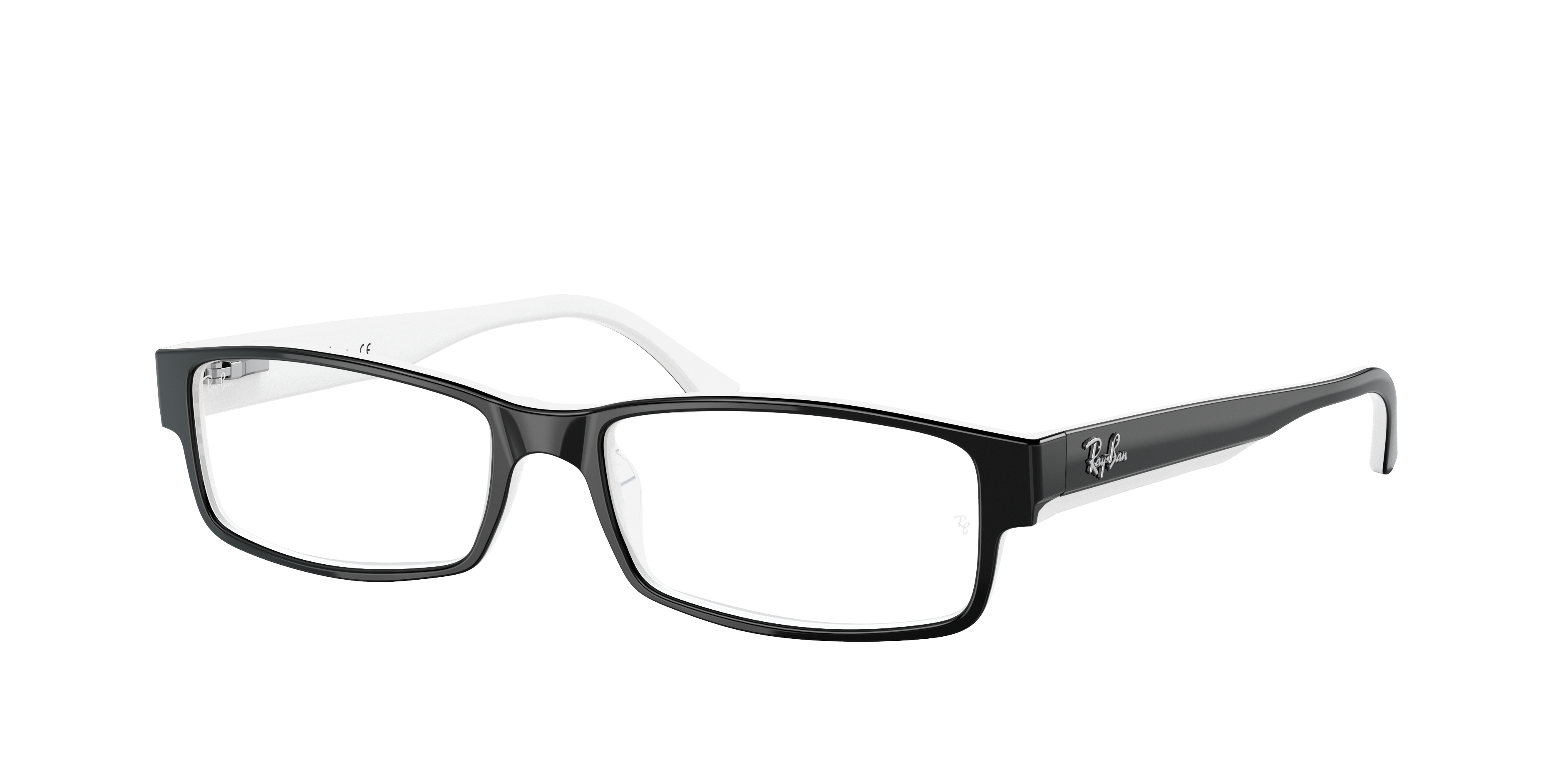 black and white ray ban glasses