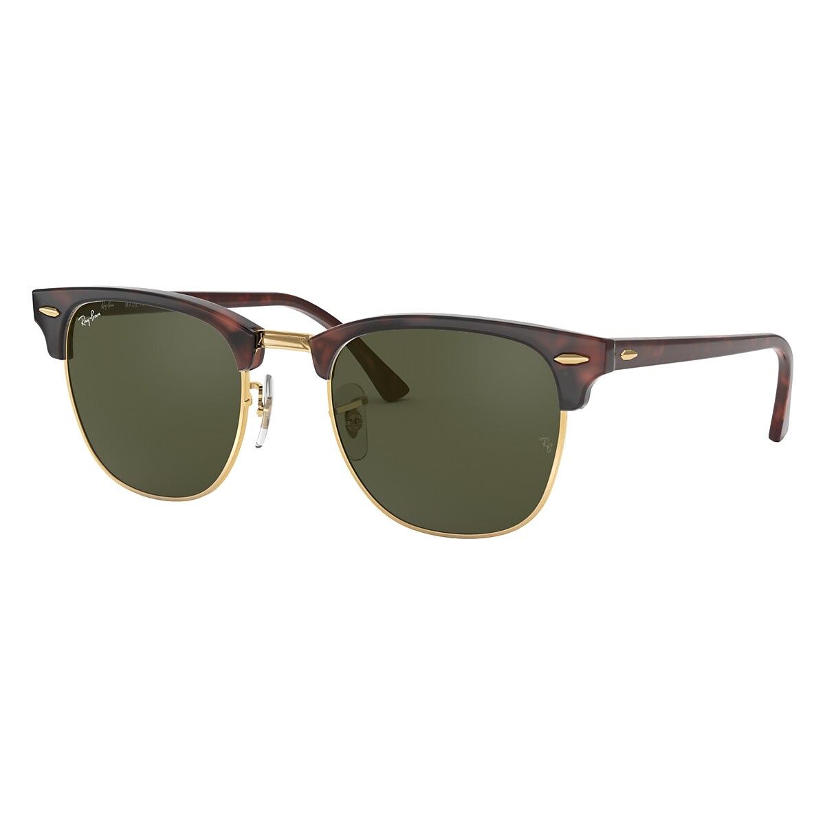 smal Meerdere Ounce Clubmaster Classic Sunglasses in Tortoise On Gold and Green | Ray-Ban®