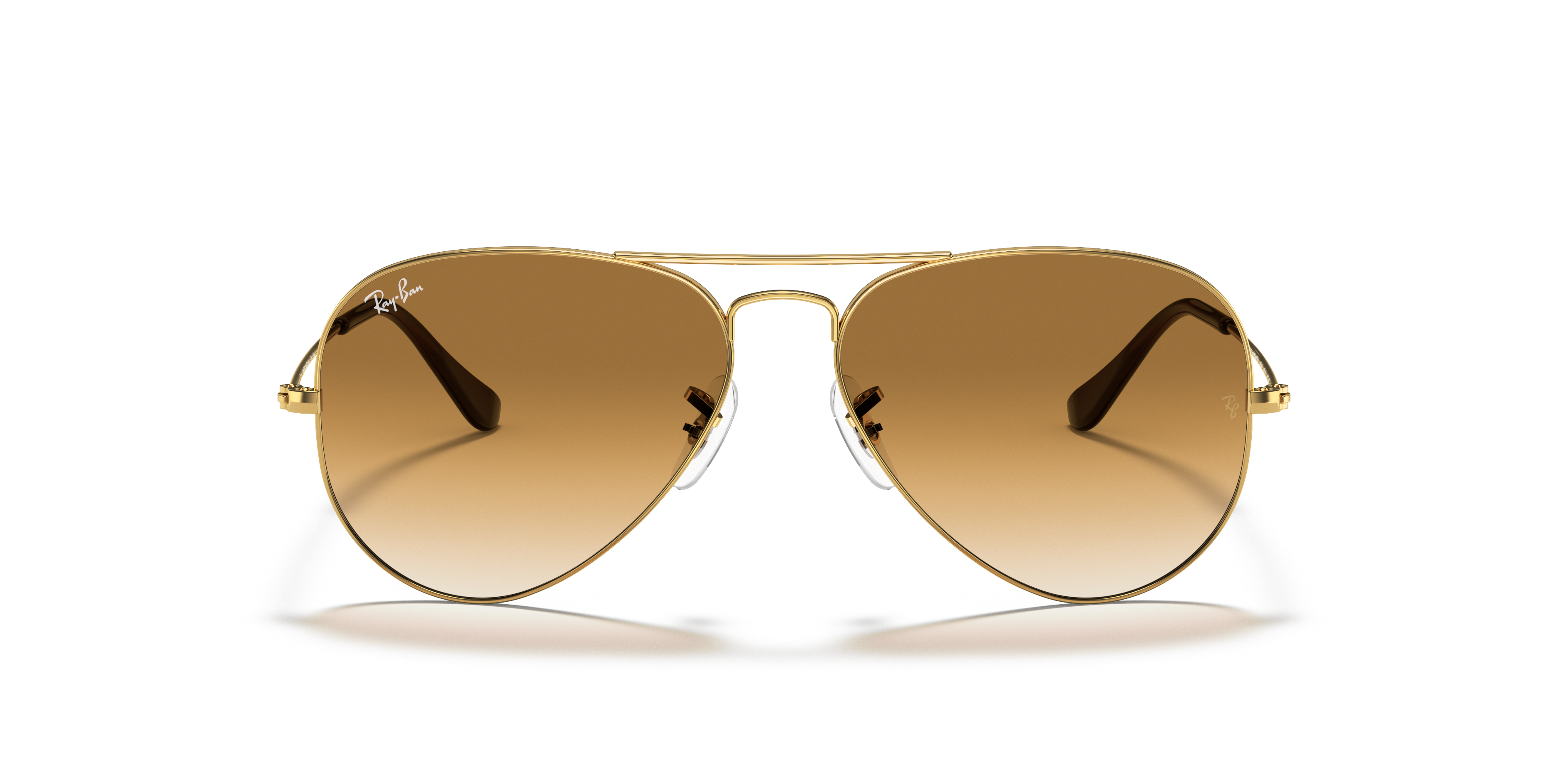 ray ban aviator gold brown gradient polarized