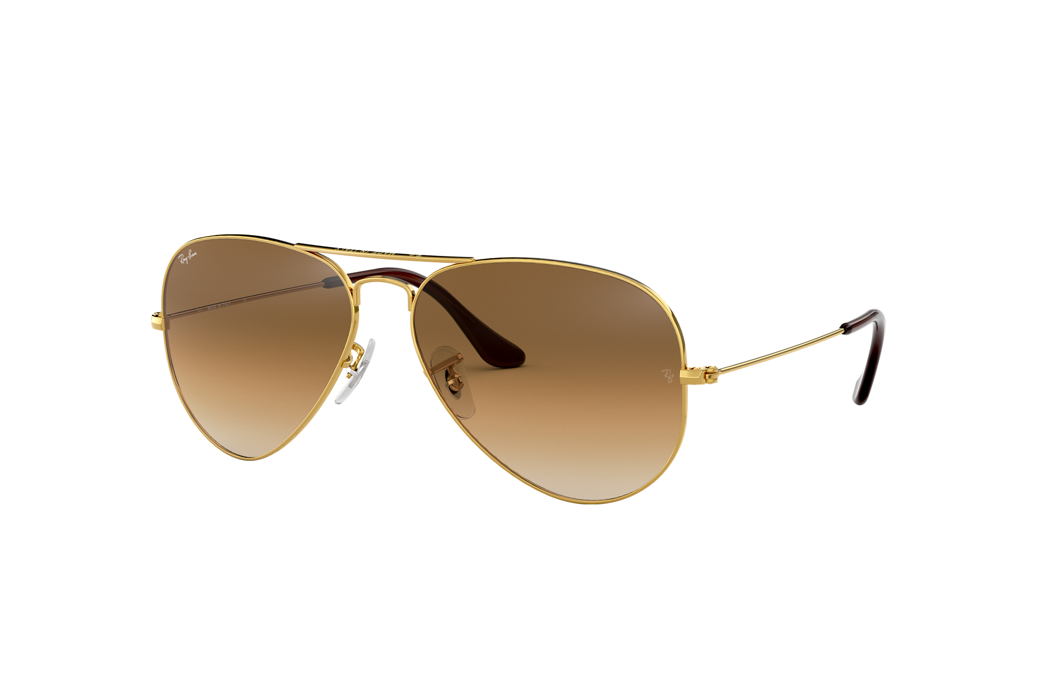 ray ban brown and gold glasses