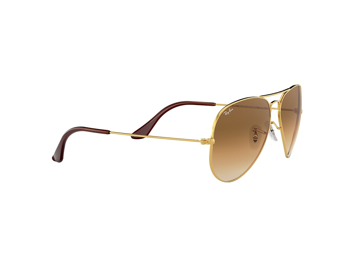AVIATOR GRADIENT Sunglasses in Gold and Light Brown - RB3025