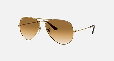 AVIATOR GRADIENT Sunglasses in Arista Gold and Light Brown  display picture 1
