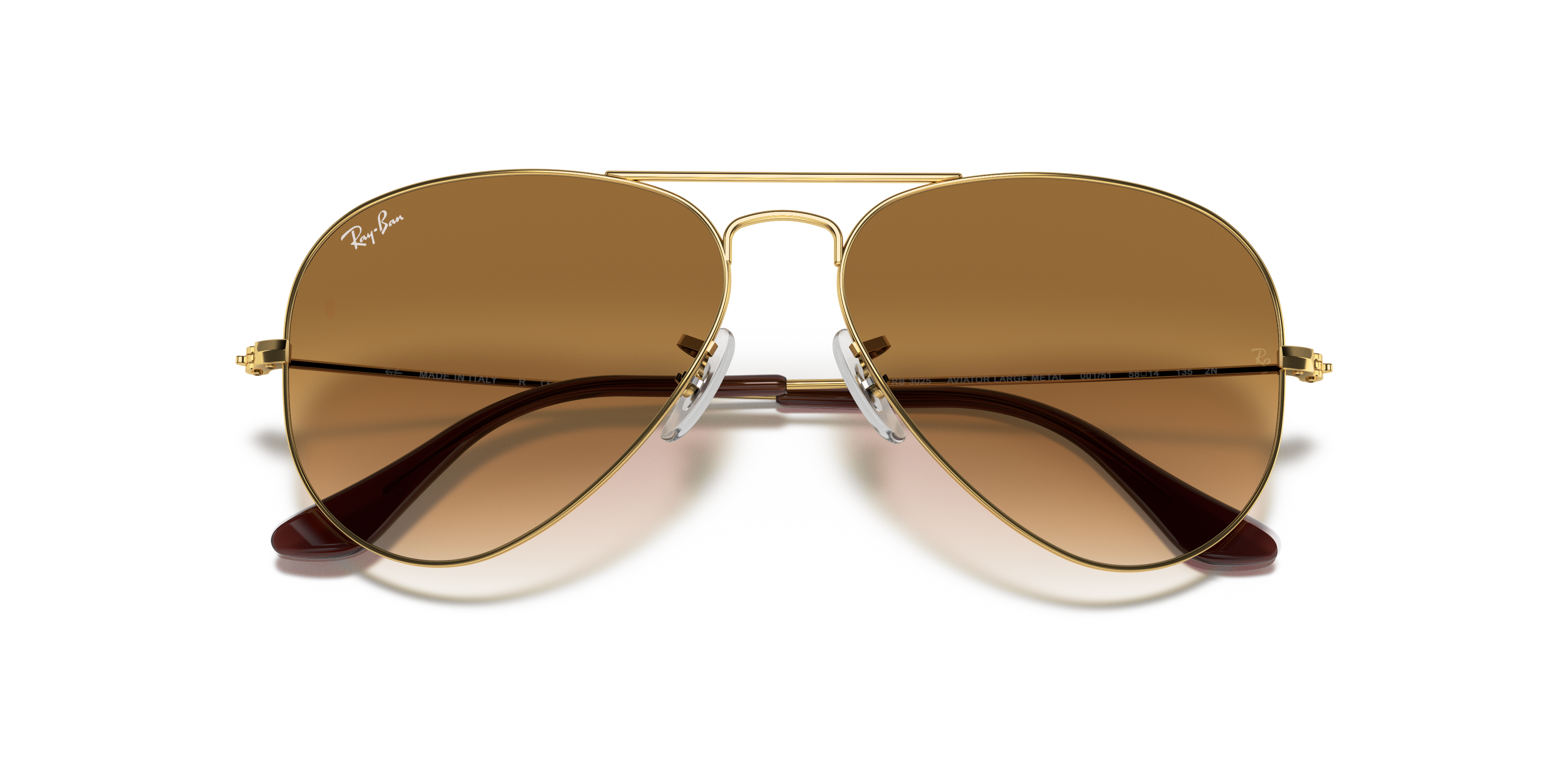 ray ban aviator large brown gradient