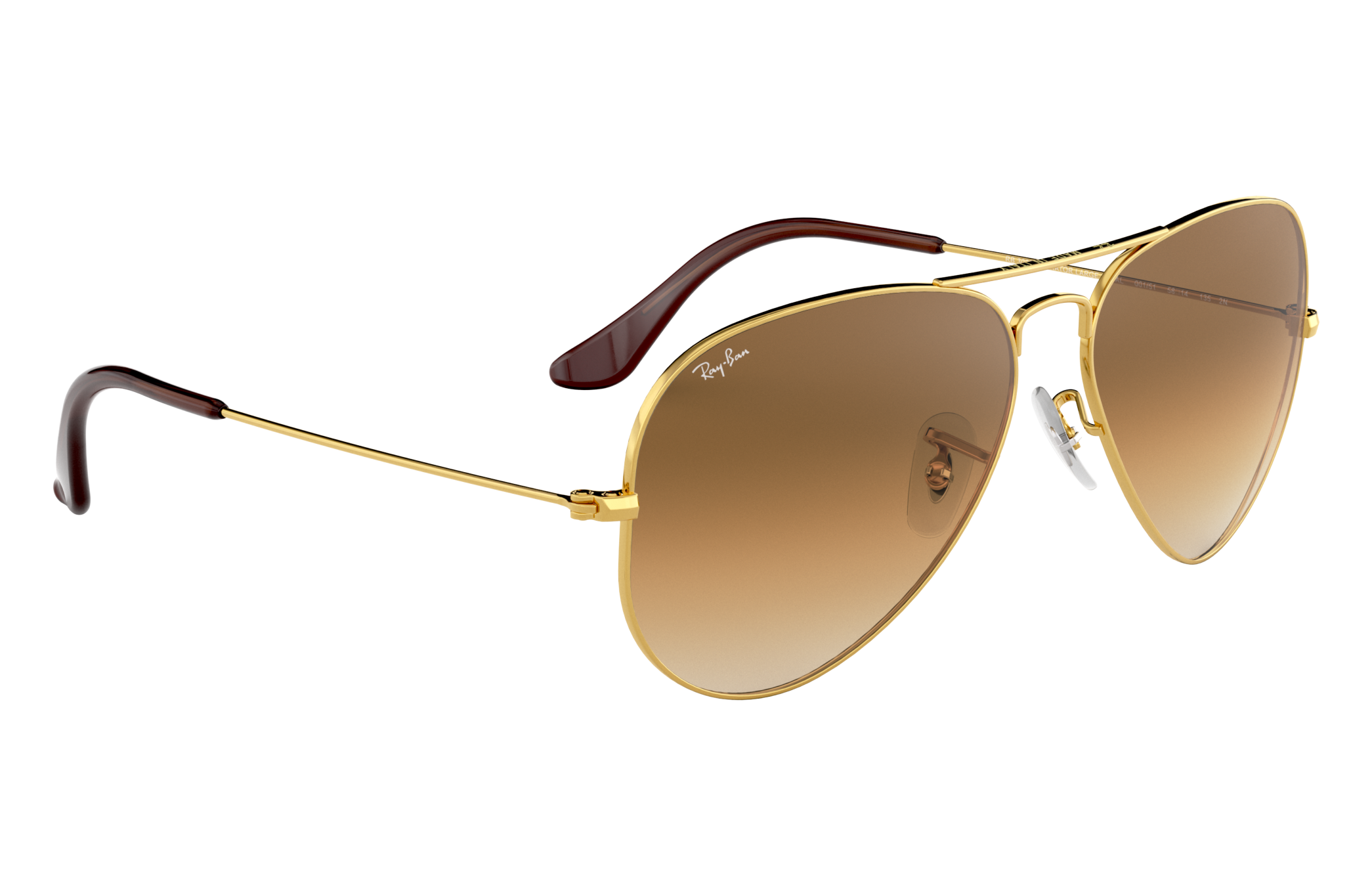 ray ban dark brown aviator