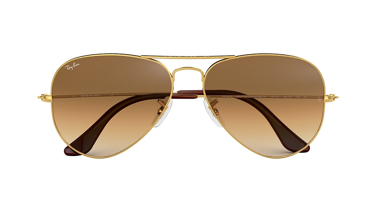 Occasus, Occhiali da sole Aviator color oro e marrone con lenti sfumate, Disponibile!