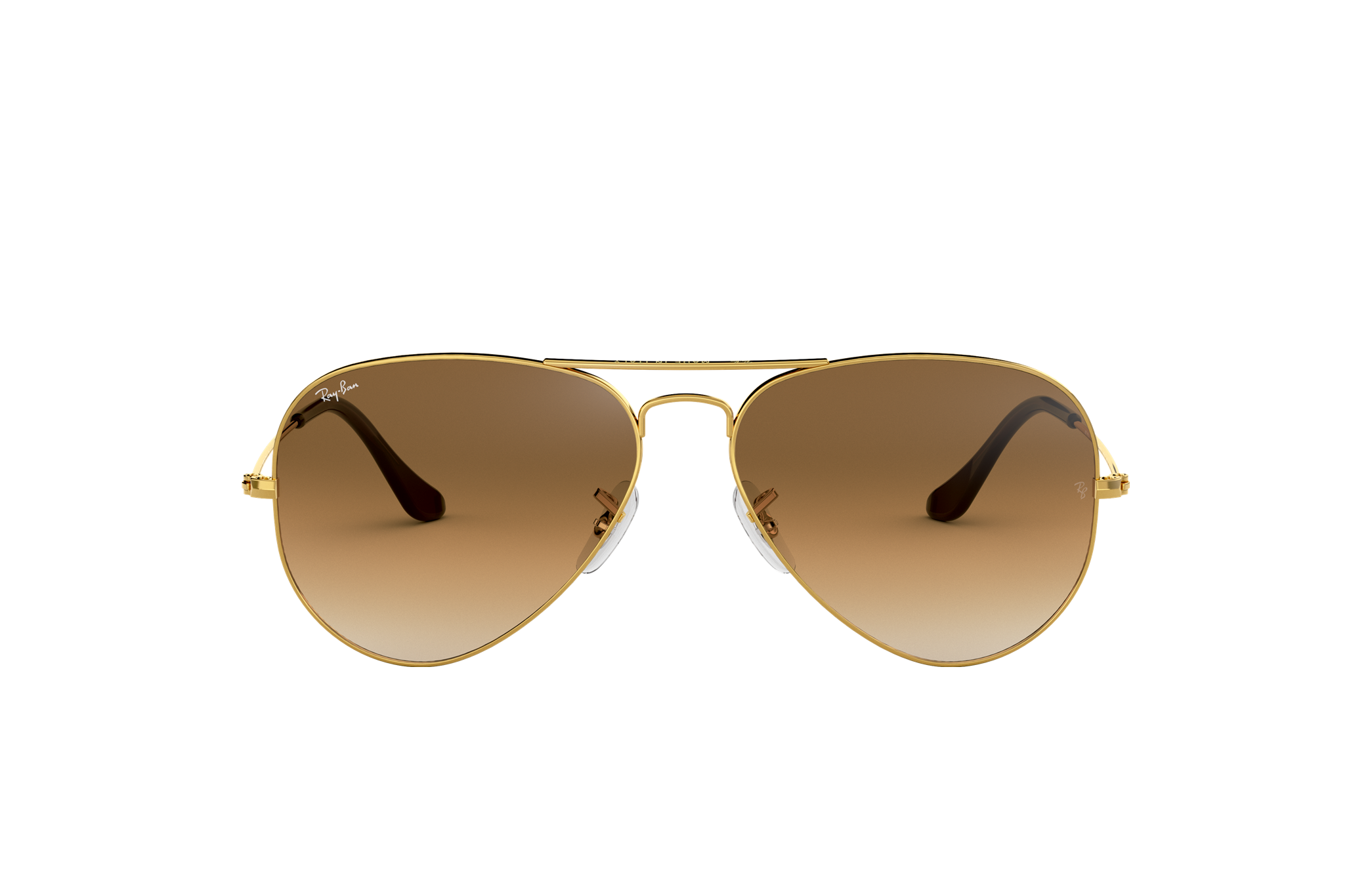 ray ban aviator gold brown gradient