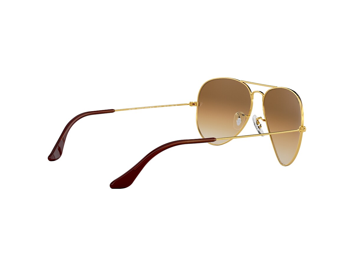 AVIATOR GRADIENT Sunglasses in Gold and Brown RB3025 Ray Ban US