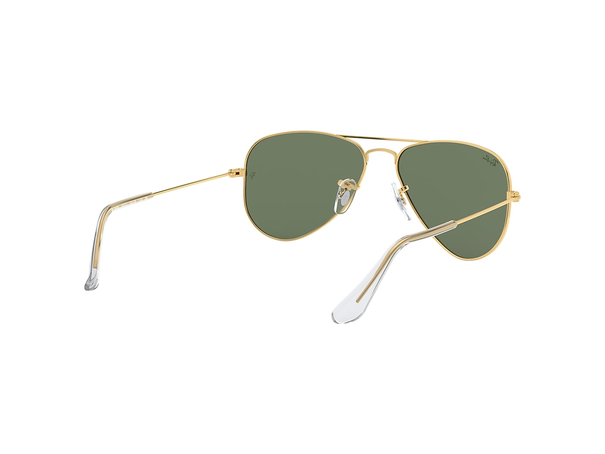 Aviator Junior Sunglasses In Arista And Green Ray Ban