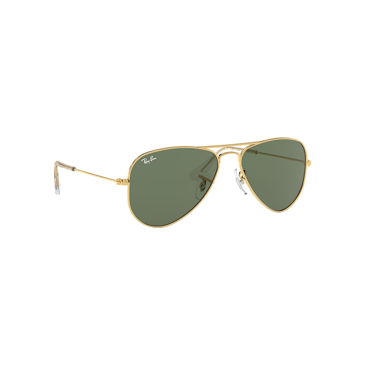 Kerstmis tv station Diploma Aviator Kids Sunglasses in Gold and Dark Green | Ray-Ban®