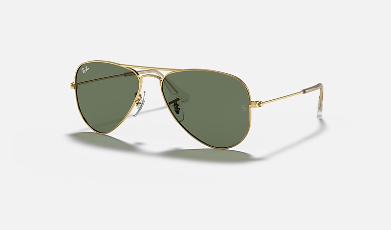 AVIATOR KIDS Sunglasses in Gold and Green RB9506S Ray Ban US