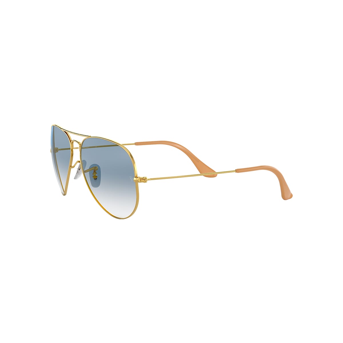 Aviator Gradient Sunglasses in Gold and Light Blue | Ray-Ban®
