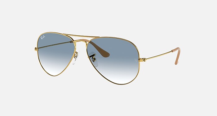 AVIATOR FLASH LENSES Sunglasses in Gold and Blue Flash  display picture 1
