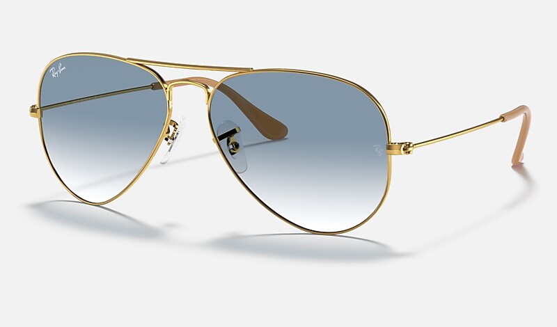 AVIATOR GRADIENT Sunglasses in Gold and Light Blue - RB3025 | Ray