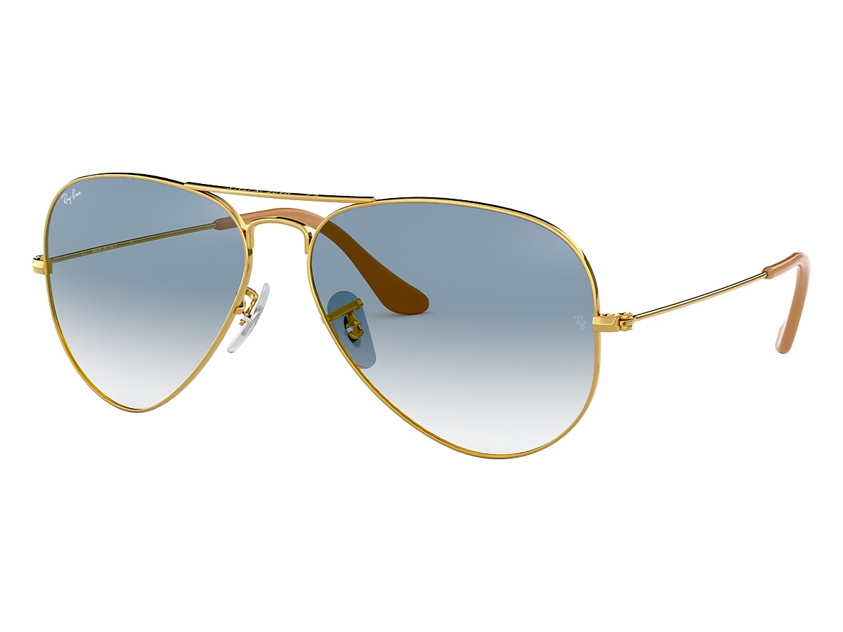 AVIATOR GRADIENT Sunglasses in Gold and Blue - RB3025