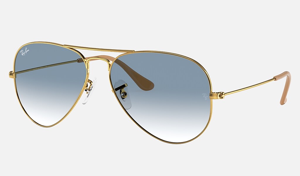 Ray Ban Aviator Gradient Rb3025 Gold Metal Light Blue Lenses 0rb 3f62 Ray Ban Portugal