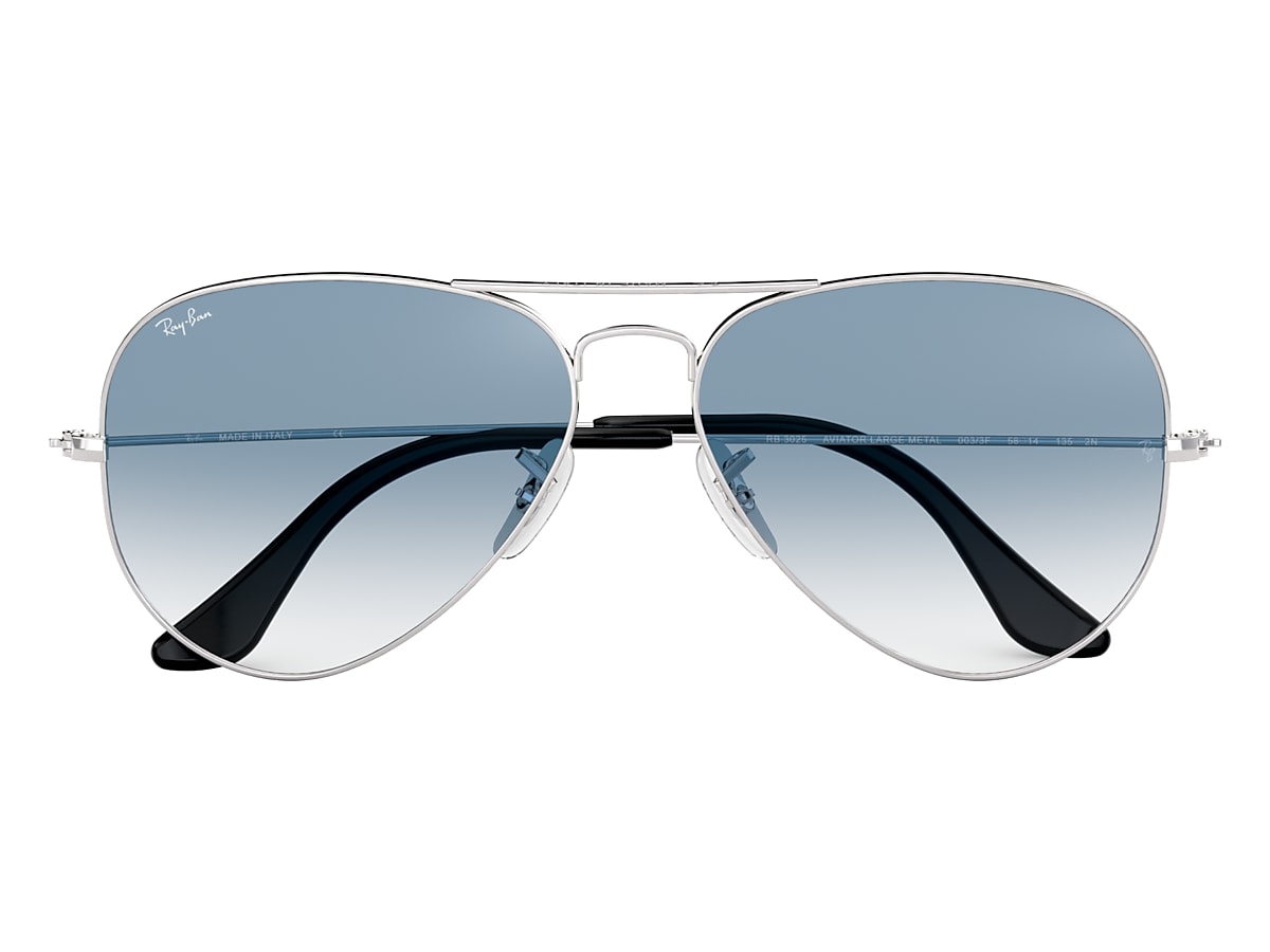 AVIATOR GRADIENT Sunglasses in Silver and Light Blue AVIATOR GRADIENT Sunglasses in Silver and Light Blue