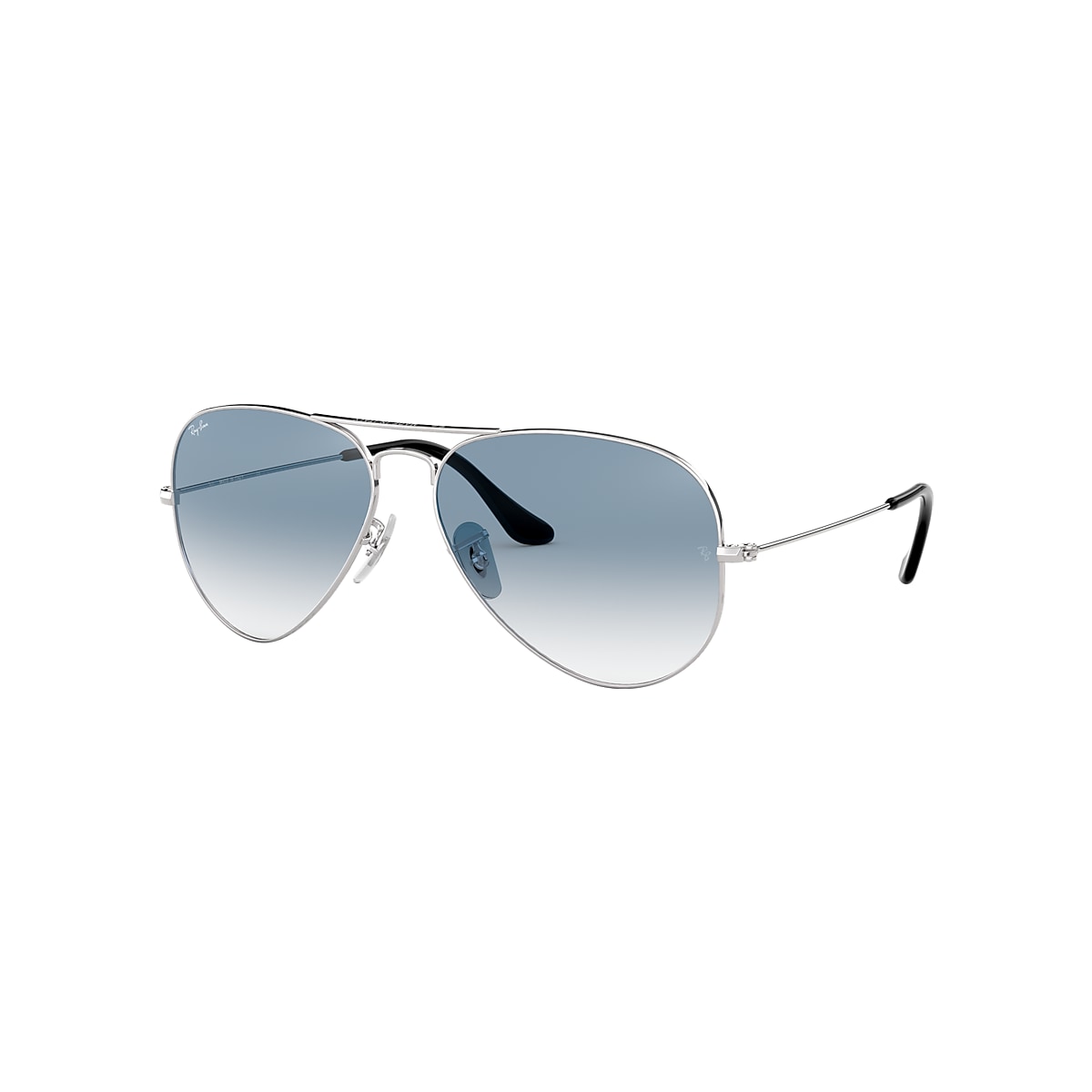 Notorio patrocinador personalizado Gafas de Sol Aviator Gradient en Plateado y Azul Claro | Ray-Ban®