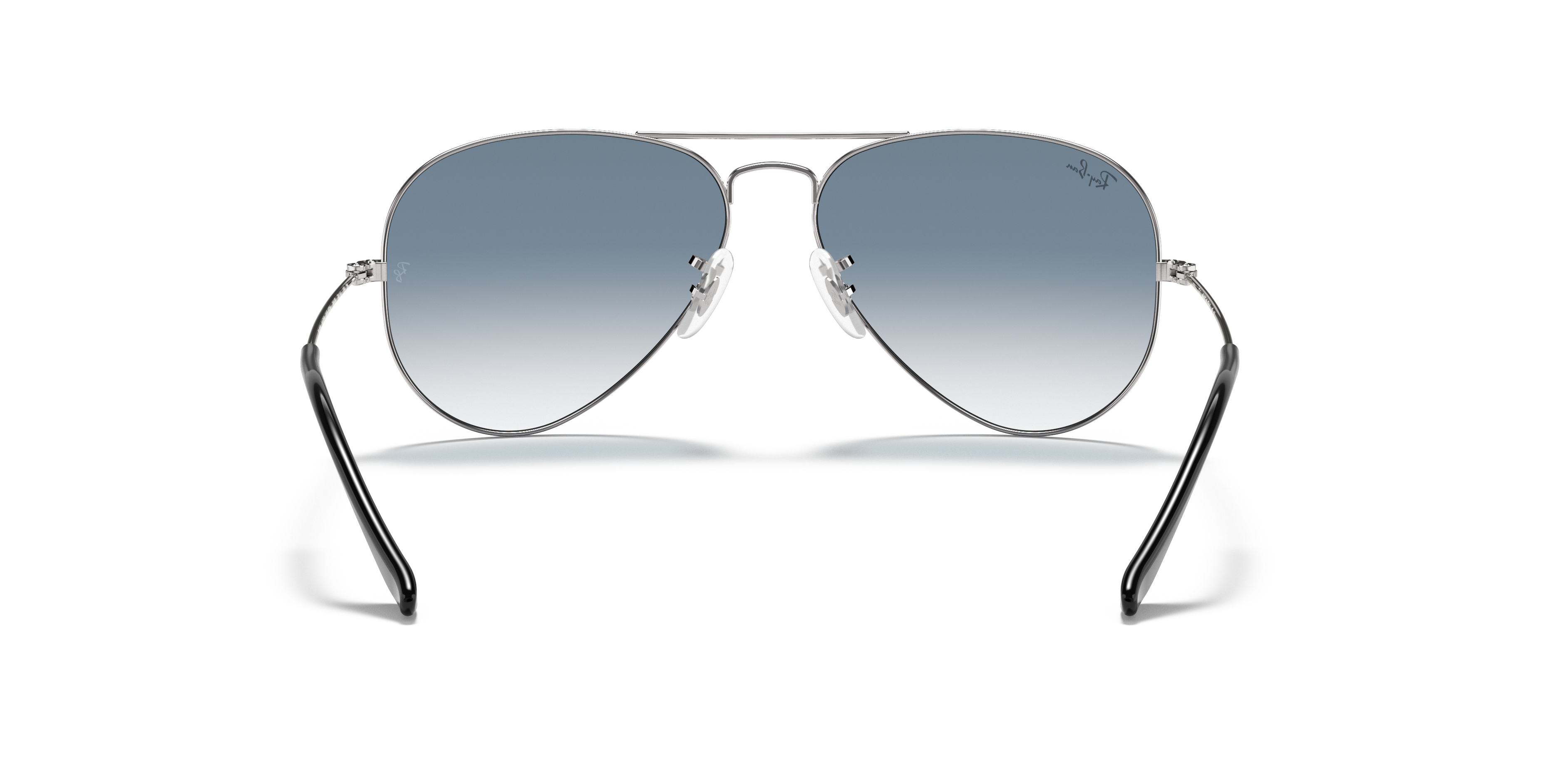 ray ban aviator blue gradient silver frame