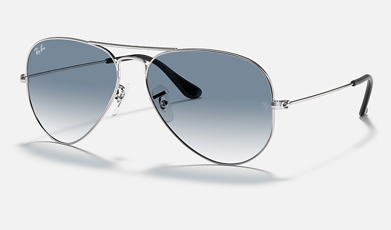 AVIATOR GRADIENT Sunglasses in Silver and Light Blue - RB3025