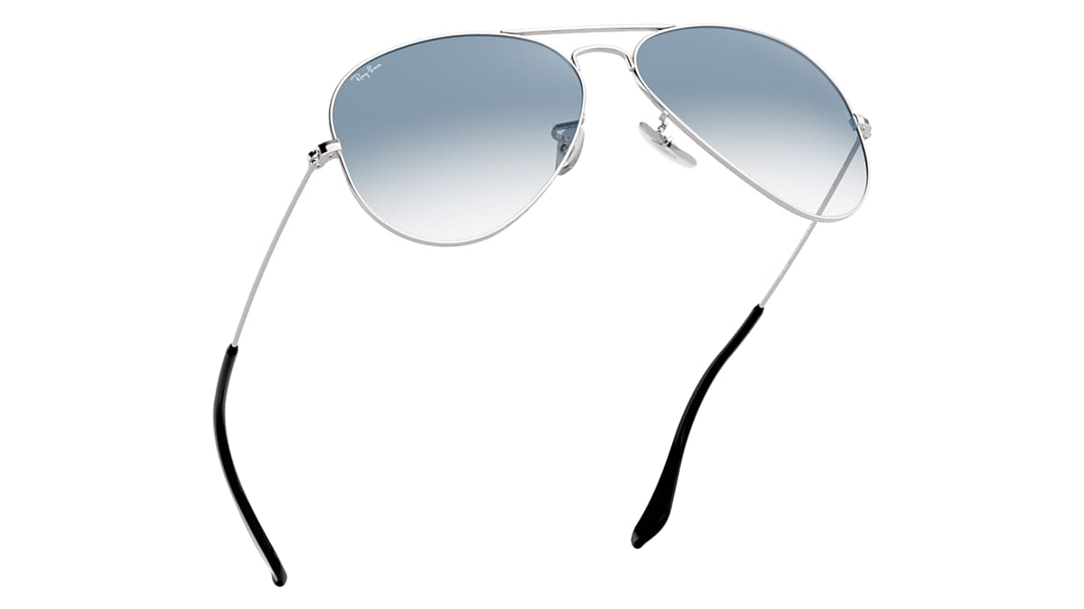 AVIATOR GRADIENT Sunglasses in Silver and Light Blue