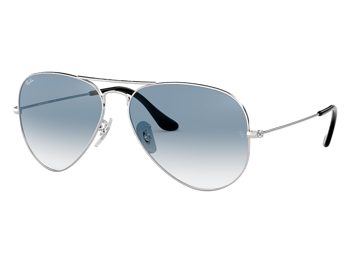 het formulier isolatie Halve cirkel Aviator Gradient Sunglasses in Silver and Light Blue - RB3025 | Ray-Ban® AU