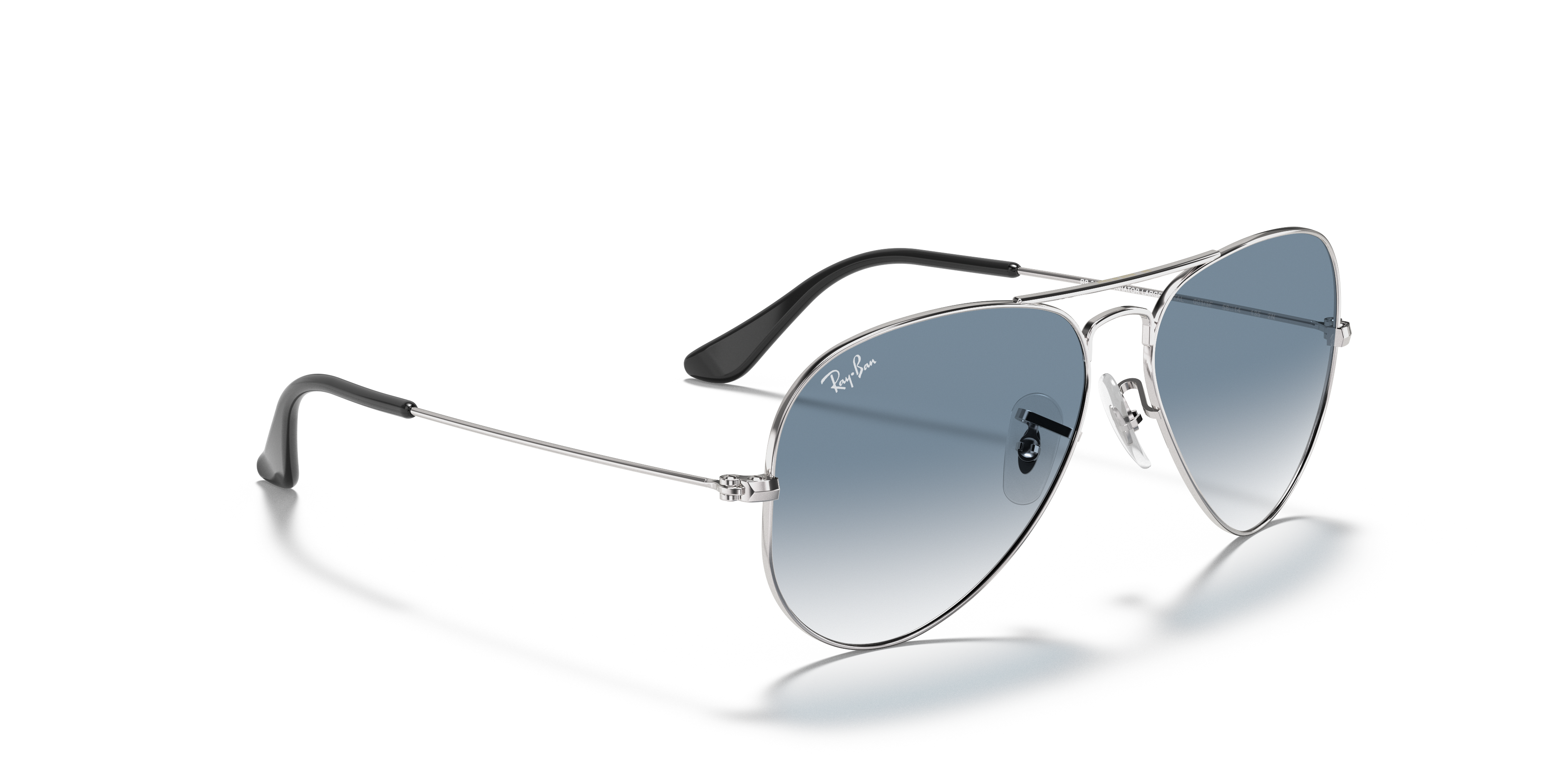 blue and silver ray bans