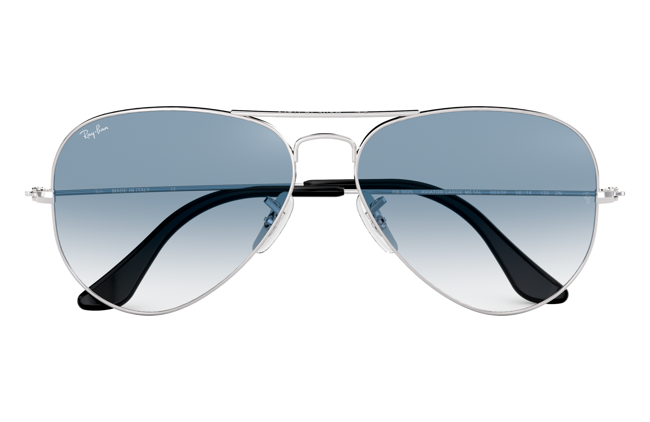 YAR RB Glossy Sliver Frame Sliver Shade Unisex Aviator Sunglasses RB30 –  Luxury D'Allure