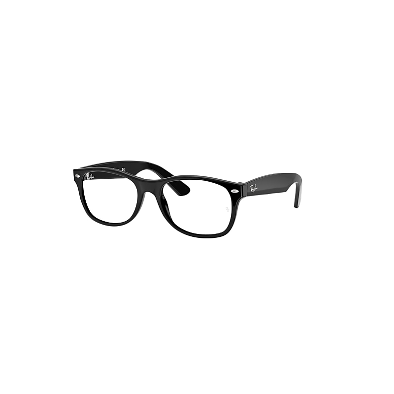 Ray-Ban New Wayfarer Optics Eyeglasses Black Frame Clear Lenses 52-18