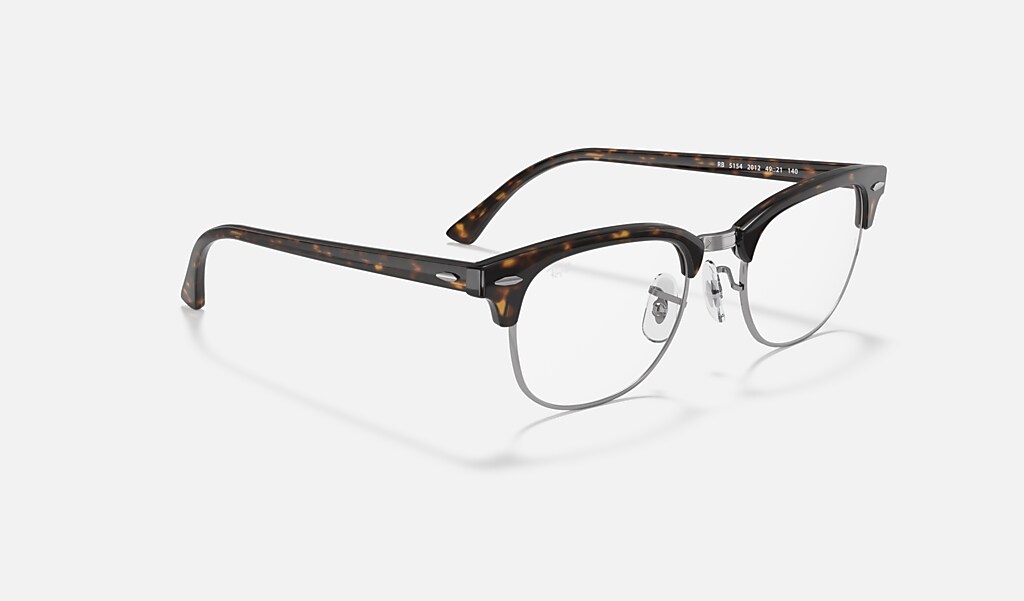 Clubmaster Optics Eyeglasses With Tortoise Frame Ray Ban