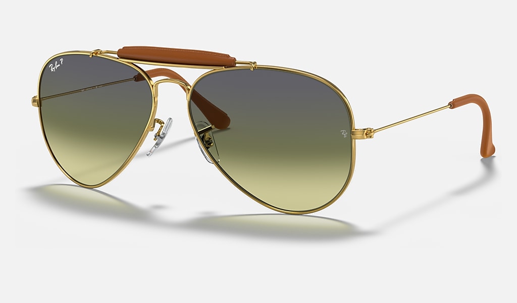 Aviator Craft Sunglasses in Gold and Green | Ray-Ban®