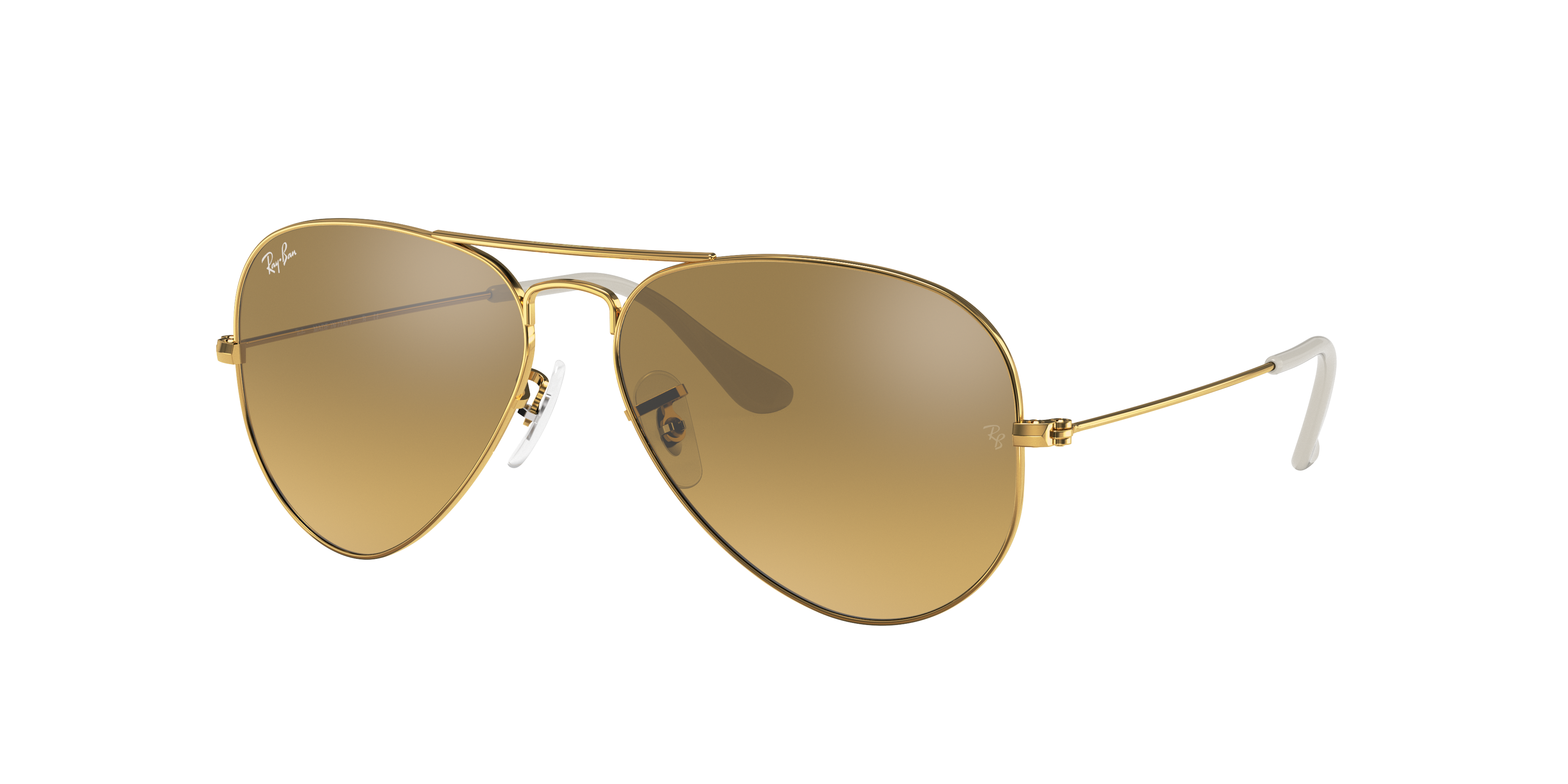 Ray Ban Aviator Gradient Rb3025 Gold Metal Brown Silver Lenses 0rb 3k55 Ray Ban Uk