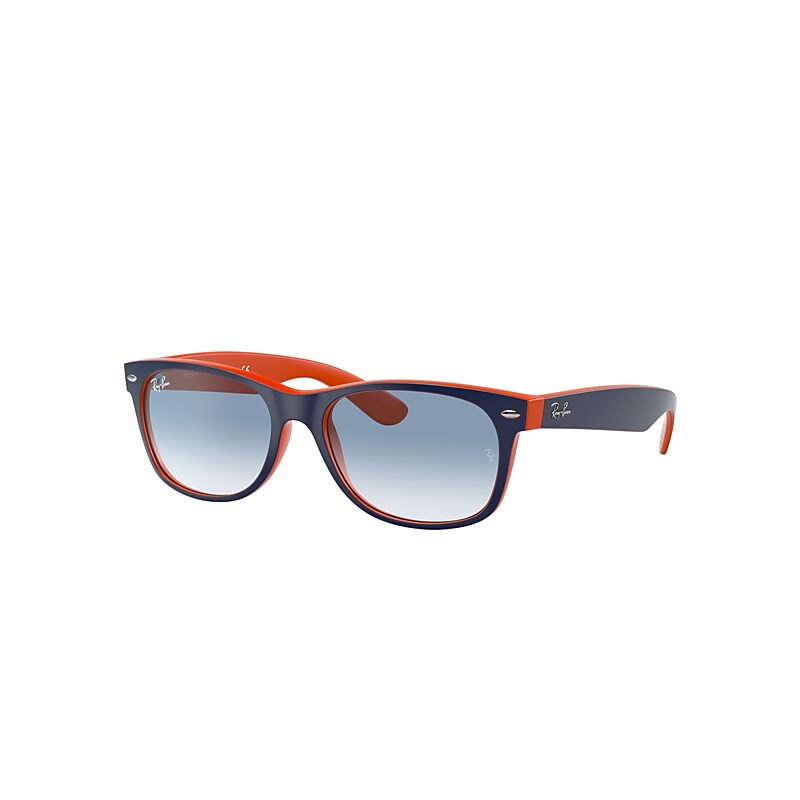 Ray-Ban New Wayfarer Color Mix Sunglasses Blue Frame Blue Lenses 55-18