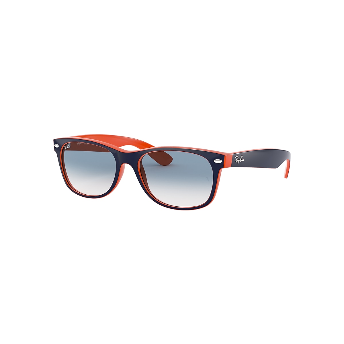 New Wayfarer Color Mix Sunglasses In Blue On Orange And Light Blue Ray Ban