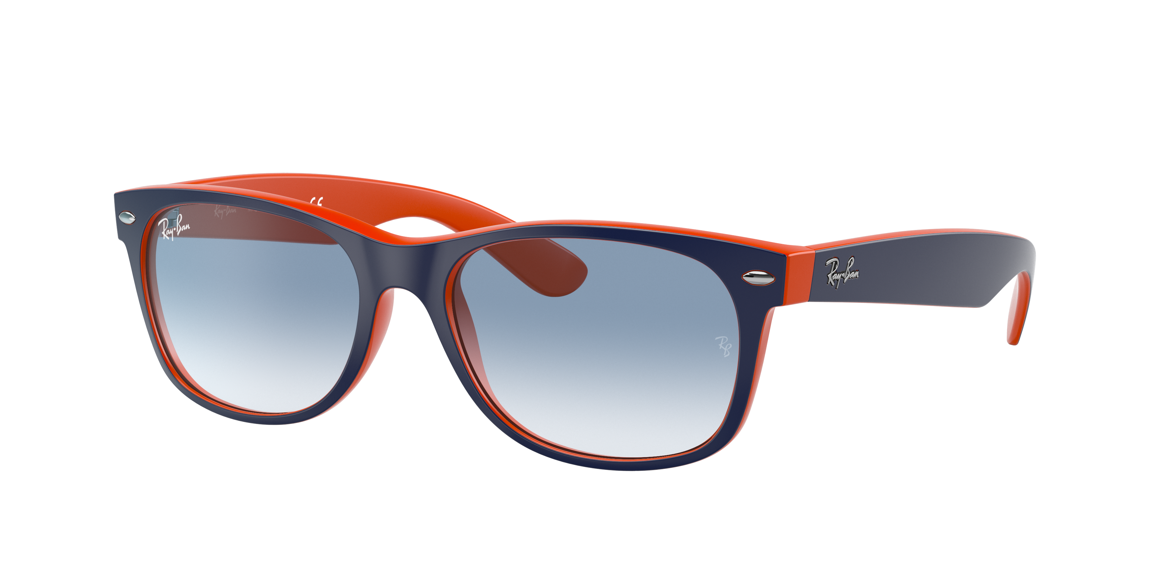 New Wayfarer Color Mix Sunglasses in Blue On Orange and Light Blue | Ray-Ban ®