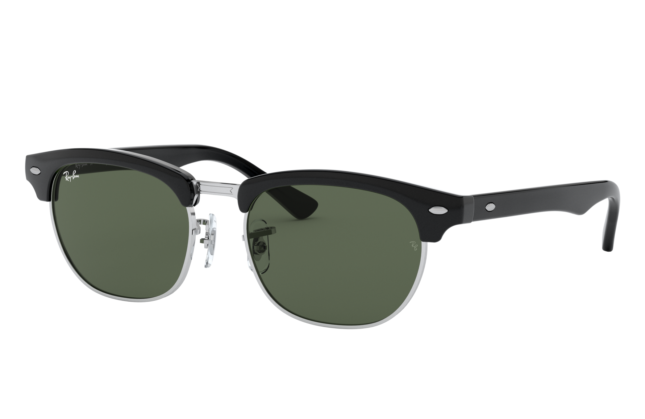 Clubmaster Kids Sunglasses in Black and Green | Ray-Ban®
