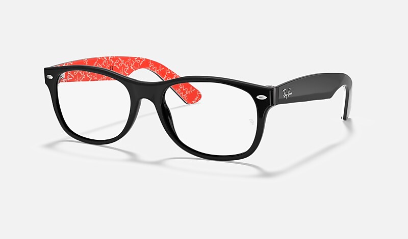 NEW WAYFARER OPTICS Eyeglasses with Black On Red Frame RB5184