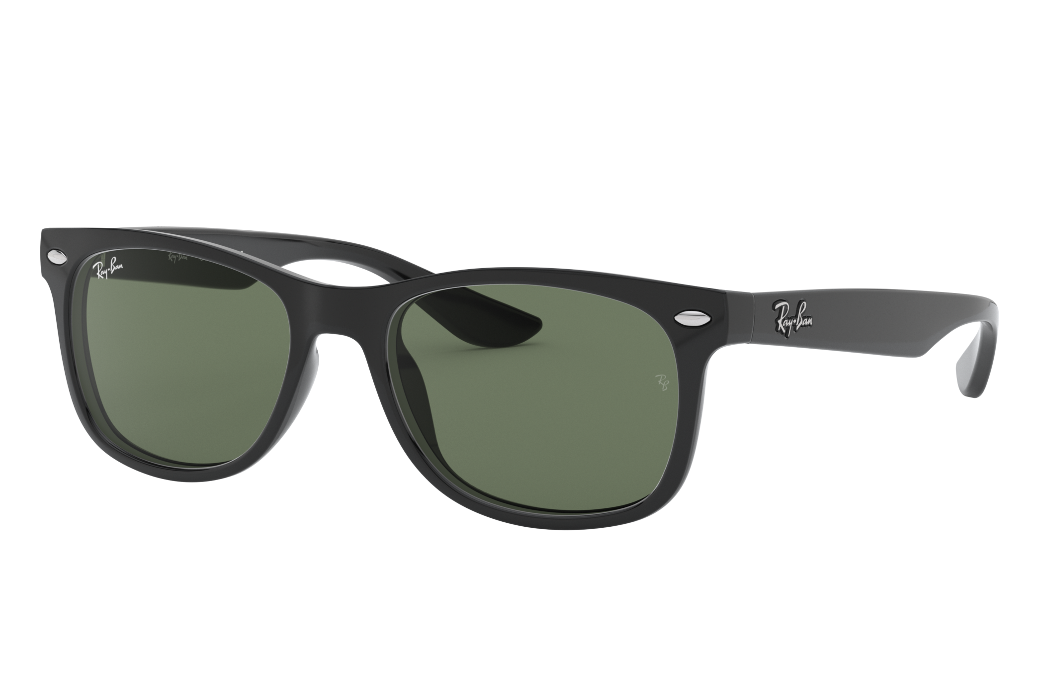 New Wayfarer Kids Sunglasses in Black and Dark Green |